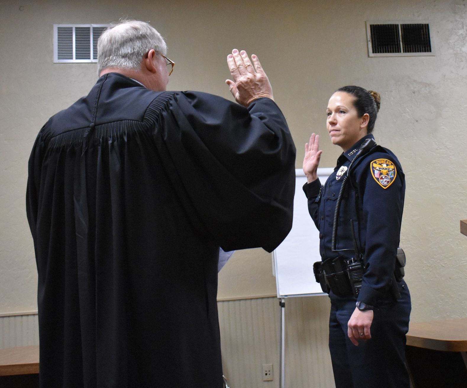 Wild art: Swearing in for the badge